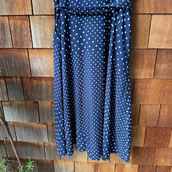 NWT Ann Taylor Navy Dotted Patchwork Pocket Short Sleeve Shirtdress - Women's 14 - Picture 11 of 14